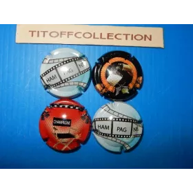 LOT DE 5 Séries de capsules de champagne générique cinéma