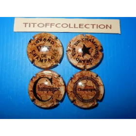 LOT DE 5 Séries de capsules de champagne générique polychrome