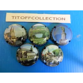LOT DE 5 SERIES DE CAPSULES DE CHAMPAGNE Générique France