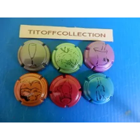 lot de 5 séries de capsules de champagne générique