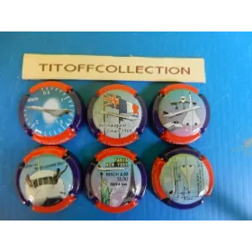 lot de 5 séries de capsules de champagne générique le concorde