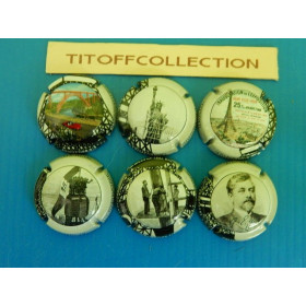 la serie de 6 capsules de champagne generique