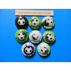 la serie de 8 capsule de champagne generique foot 2022  ( 1277 a 1277 g )