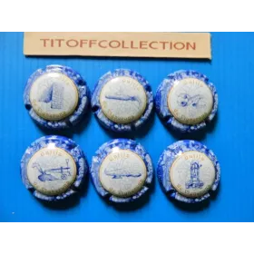 lot de 5 series de capsules de champagne generique les outis de vignerons