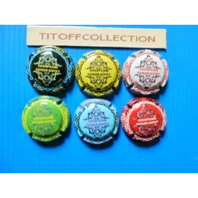 la series de 6 capsules de champagne damien buffet