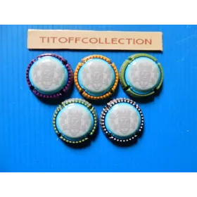 la series de 5 capsules de champagne f richard