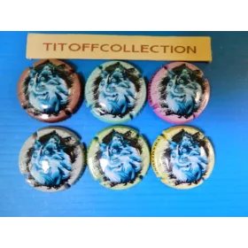 la serie de 6 capsule de champagne generique  les chats