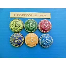 la series de 6 capsules de champagne petit ghislain