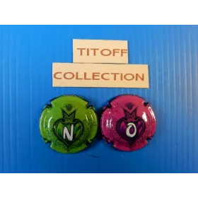 la serie de 2 capsule de champagne generique coeur