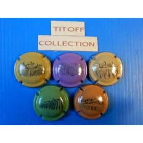 la série de 5 capsules de champagne générique yoyage dans nos vignobles