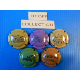 la série de 5 capsules de champagne générique yoyage dans nos vignobles