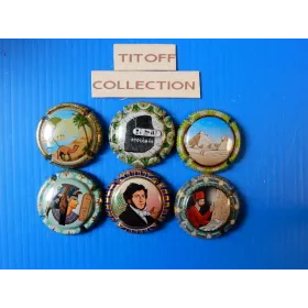 lot de 5 series de  capsule de champagne generique champillion