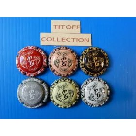 la serie de 6 capsule de champagne petit ghislain