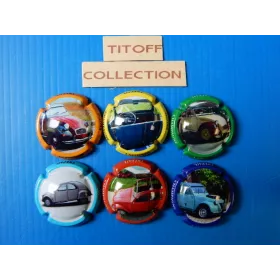 la serie de 6 caspule de champagne lapoulle bruno ( 2 cv )