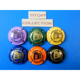 la serie de 6 caspule de champagne vidal -riglet ( tonneaux)