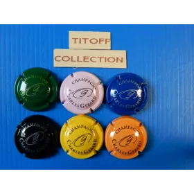 la serie de 6 caspule de champagne gerard charles( signature)