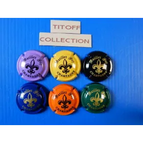 la serie de 6 caspule de champagne batillet guy ( lys)