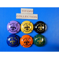 la serie de 6 caspule de champagne batillet guy ( lys)