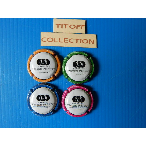 La série de 4 capsules de champagne vigier perrot(63 a 63c)