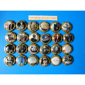 24 capsule de champagne generique charles de gaulle contour or