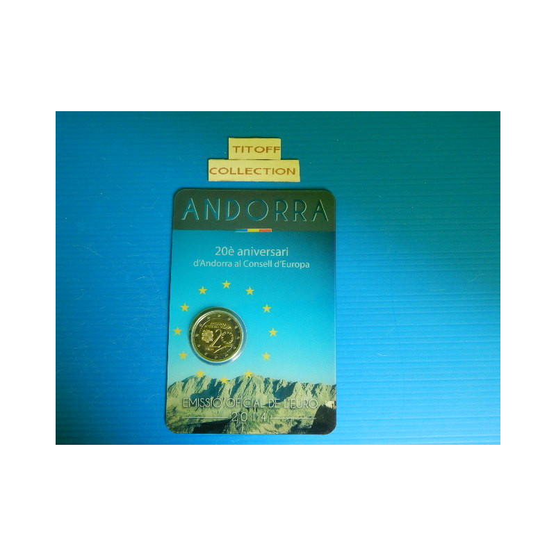 2 euros commémorative 2014 andorre conseil de l europe