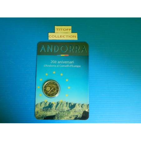 2 euros commémorative 2014 andorre conseil de l europe