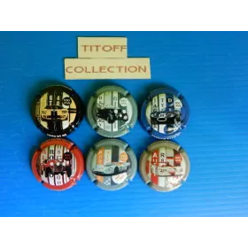 la série de 6 capsules de champagne générique voitures 24 heures du mans