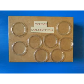 la boite de  100 capsules pour piece 2€ diametre 26