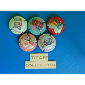 la série de 5 capsules champagne camus sartore macarons