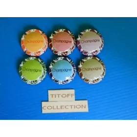 la serie de 6 capsules de champagne generique