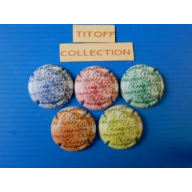 la série de 5 capsules champagne générique