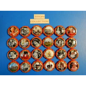 24 capsule de champagne generique la reine d angleterre contour rouge