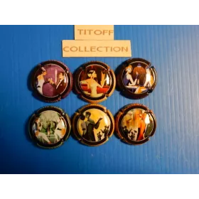 la série de 6 capsules champagne générique retro party