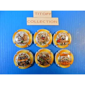 la série de 6 capsules champagne générique ptit caps serie 3-1204i a 1240q