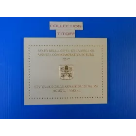 2 euros commemorative 2017 vatican  100 ans des apparitions de fatima