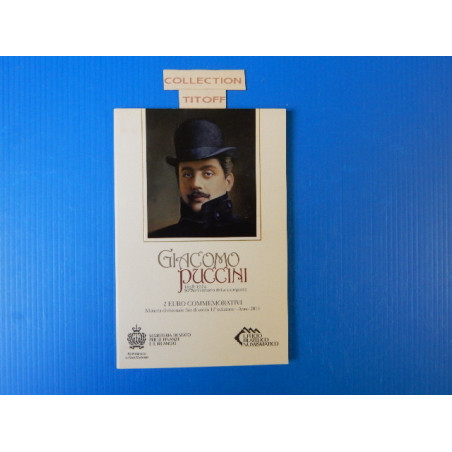 2 euros commemorative 2014 saint marin giacomo puccini