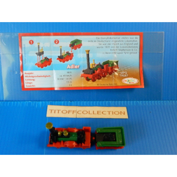 1 Figurine kinder train   2012 - 2013 avec 1 BPZ tr087