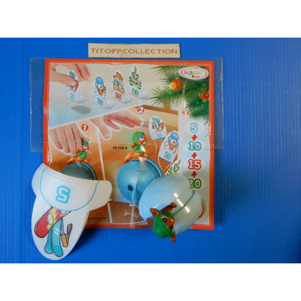 1 Figurine kinder  noel   2012 - 2013 avec 1 BPZ tr-25n-6