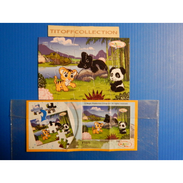 1 Figurine Kinder  mixart puzzle    2013 - 2014 avec 1 BPZ ft075