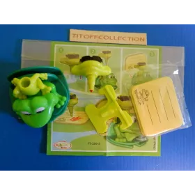 1 Figurine kinder maxi grenouille 2013 - 2014 avec 1 BPZ ft-250-3