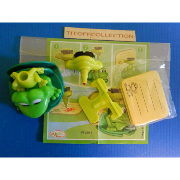 1 Figurine kinder  maxi  grenouille   2013 - 2014 avec 1 BPZ ft-250-3