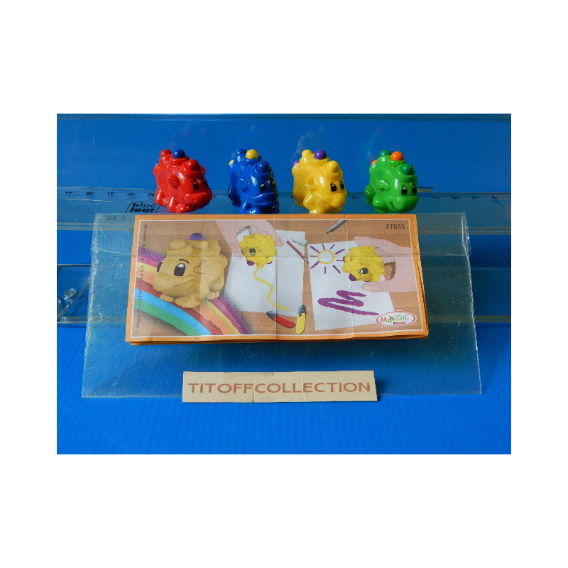 la serie de  4 Figurine Kinder mixart  2013  avec 4 BPZ ft030 a ft033