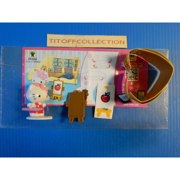 1 Figurine Kinder hello kitty  2014 - 2015 avec 1 BPZ ff325c