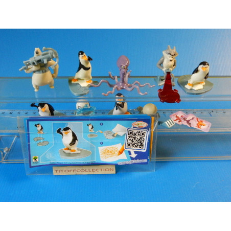 la serie de  9 Figurine Kinder penguins 2014  avec 9 BPZ ff334 a ff342