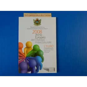 2 euros commemorative 2008 saint marin annee europeenne du dialogue interculturel
