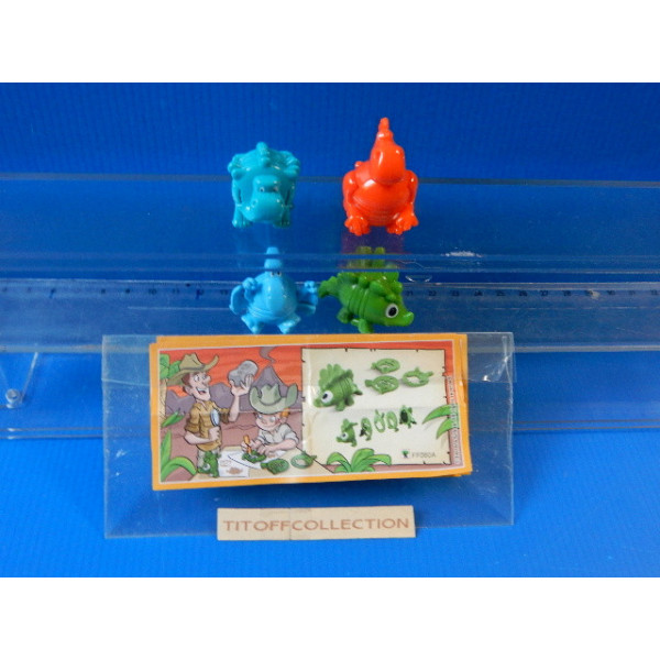 la serie de 4 Figurine Kinder mixart  2014  avec 4 BPZ ff060a a ff063a