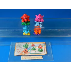 la serie de 4 Figurine Kinder mixart 2014 avec 4 BPZ ff052 a ff055