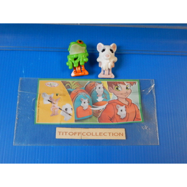 serie de 2 Figurine Kinder katoons 2014  avec 2 BPZ ff112 a ff113