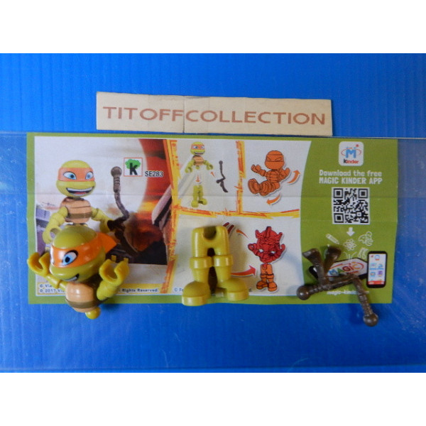 1 Figurine Kinder   minja turtles  Se-2017-2018 avec 1 BPZ se283
