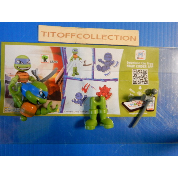 1 Figurine Kinder   minja turtles  Se-2017-2018 avec 1 BPZ se282